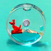 Magnet Liquid-Filled Round Kangaroo on Raft